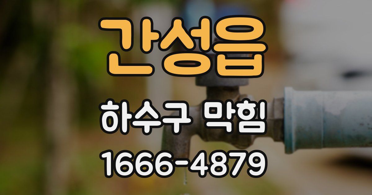 간성읍 하수구 막힘