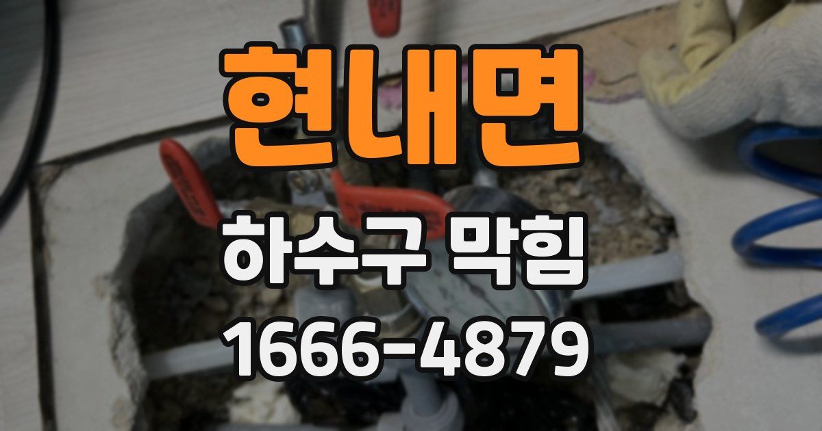 현내면 하수구 막힘