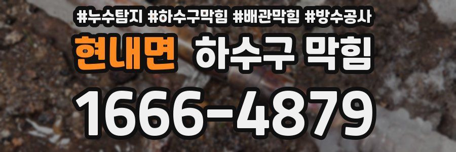 현내면 하수구 막힘