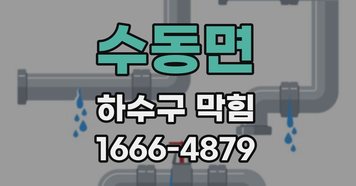 수동면 하수구 막힘