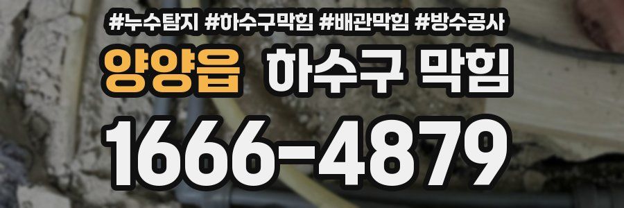 양양읍 하수구 막힘