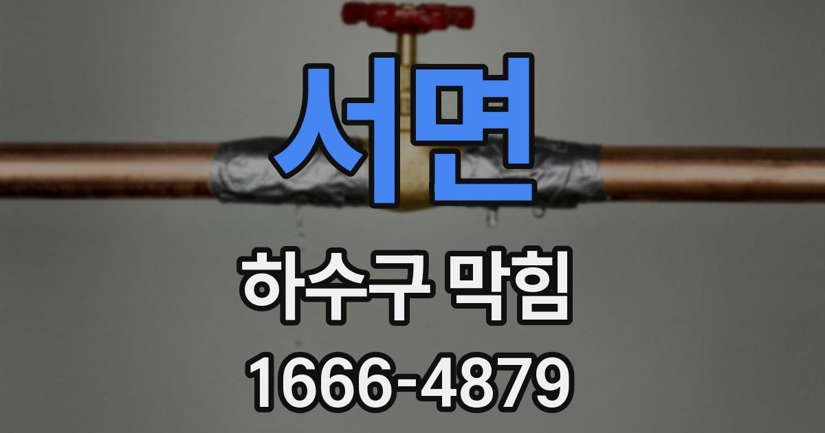서면 하수구 막힘