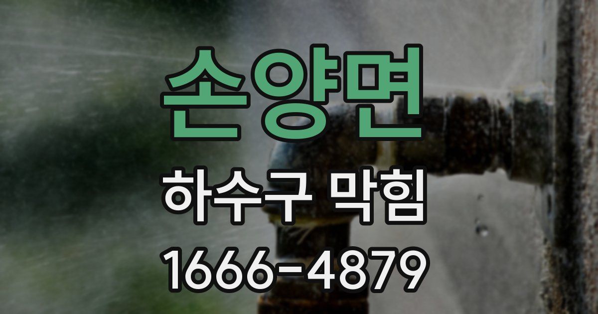 손양면 하수구 막힘