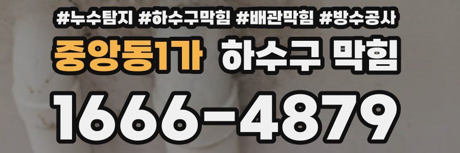 중앙동1가 하수구 막힘