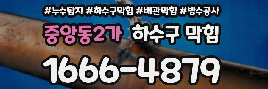중앙동2가 하수구 막힘