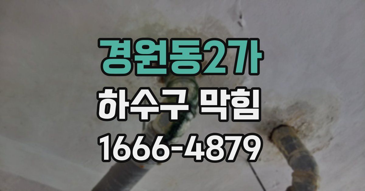 경원동2가 하수구 막힘