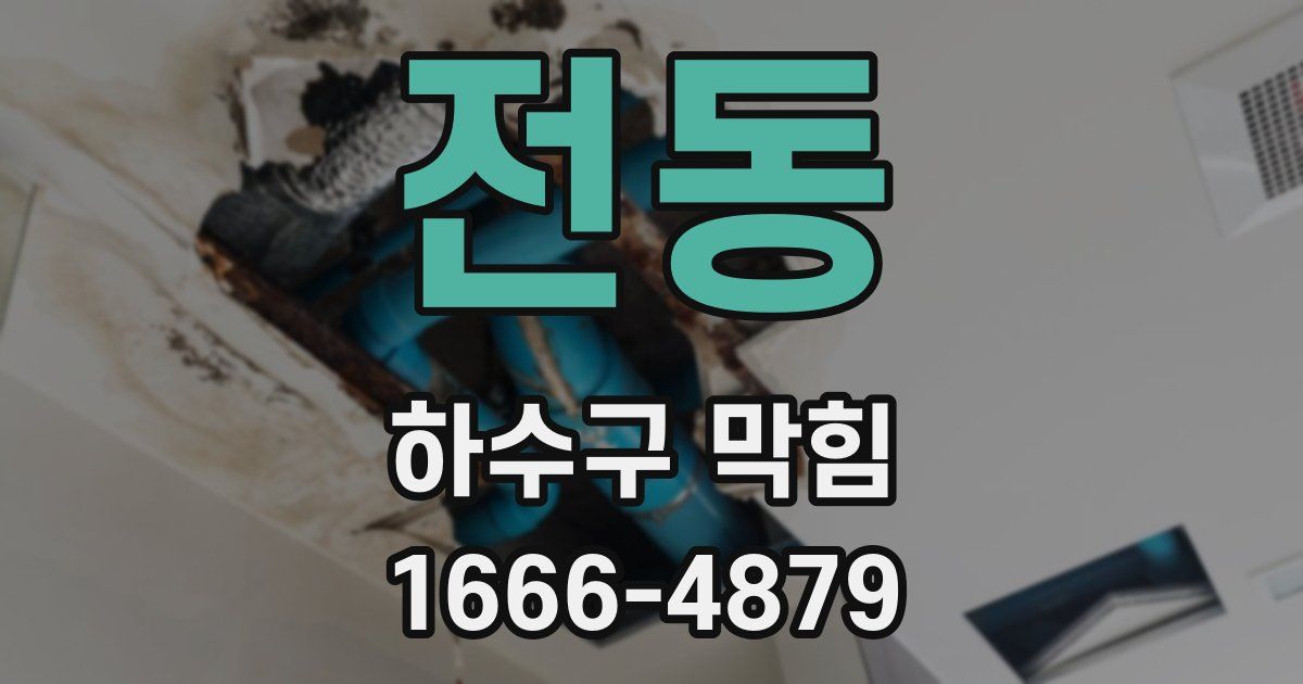 전동 하수구 막힘