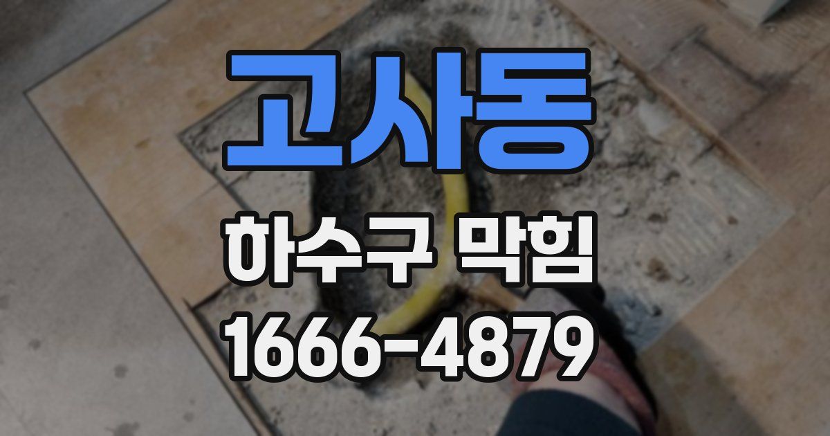 고사동 하수구 막힘