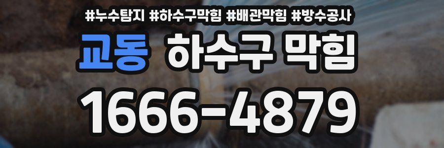 교동 하수구 막힘