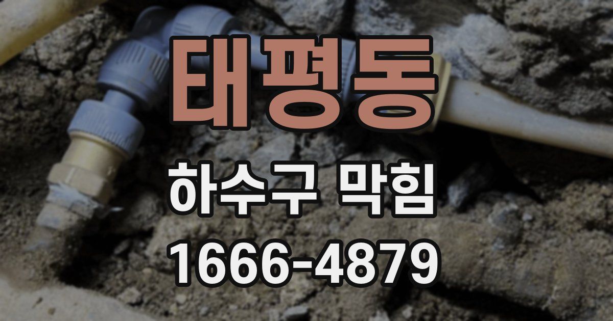 태평동 하수구 막힘