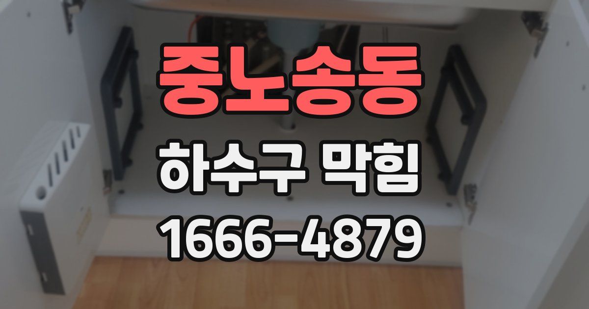 중노송동 하수구 막힘