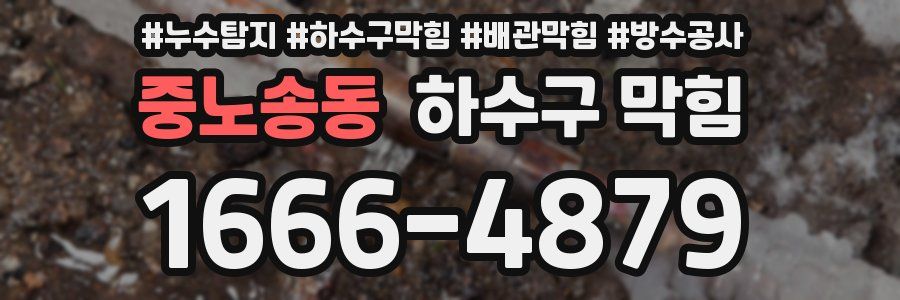 중노송동 하수구 막힘