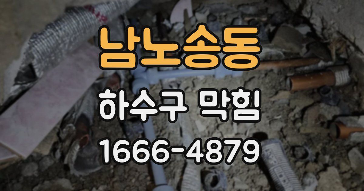 남노송동 하수구 막힘