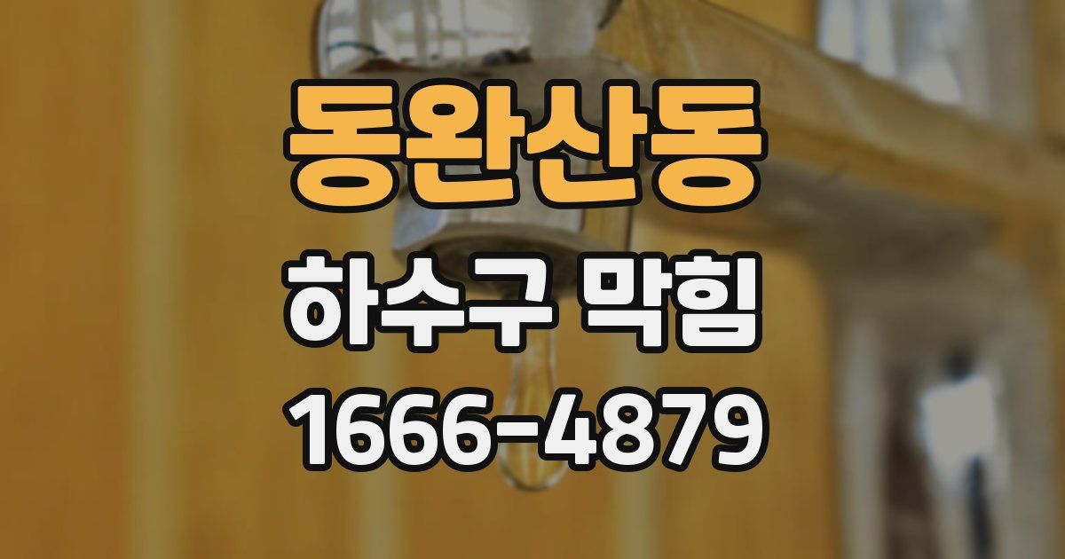 동완산동 하수구 막힘