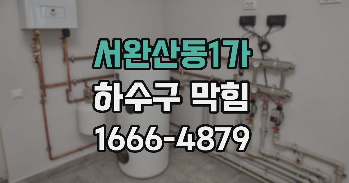 서완산동1가 하수구 막힘