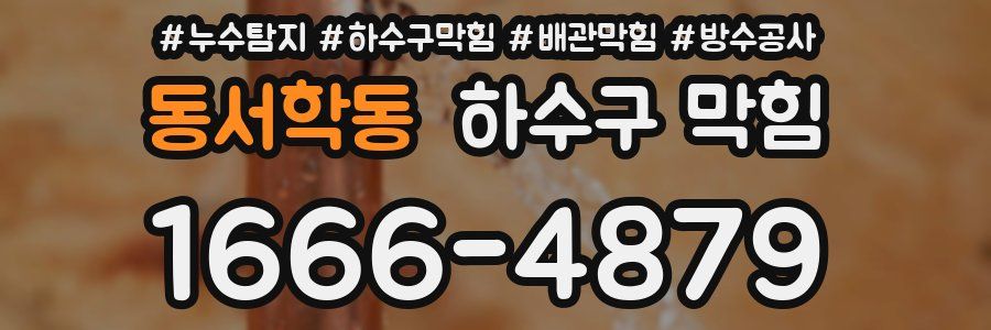 동서학동 하수구 막힘