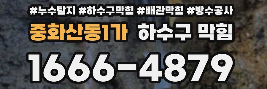 중화산동1가 하수구 막힘