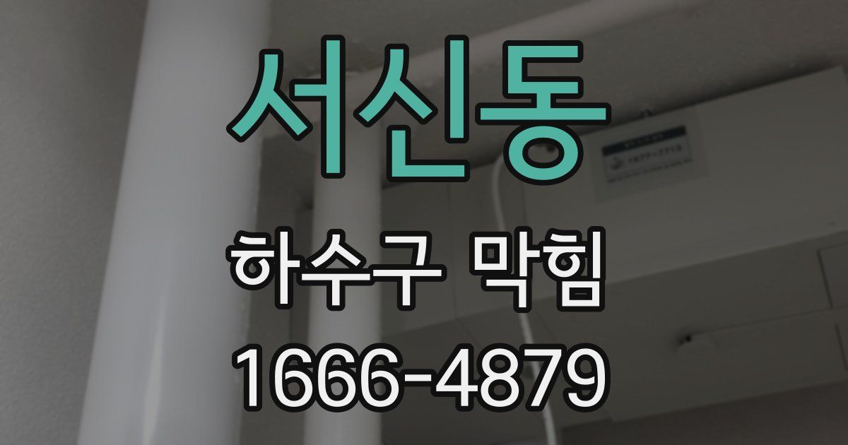 서신동 하수구 막힘