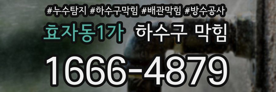 효자동1가 하수구 막힘
