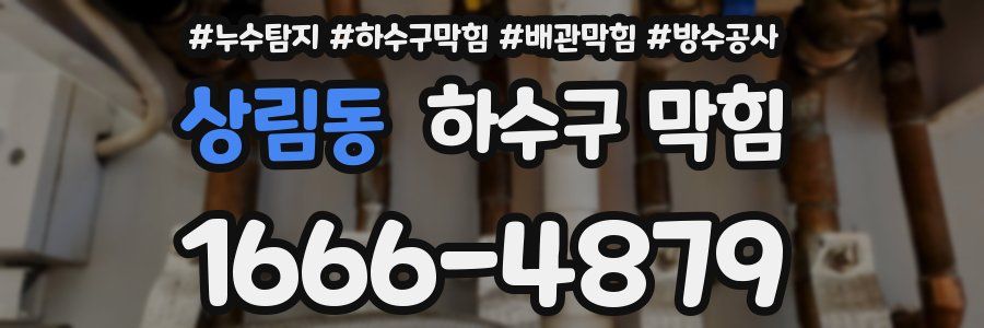 상림동 하수구 막힘