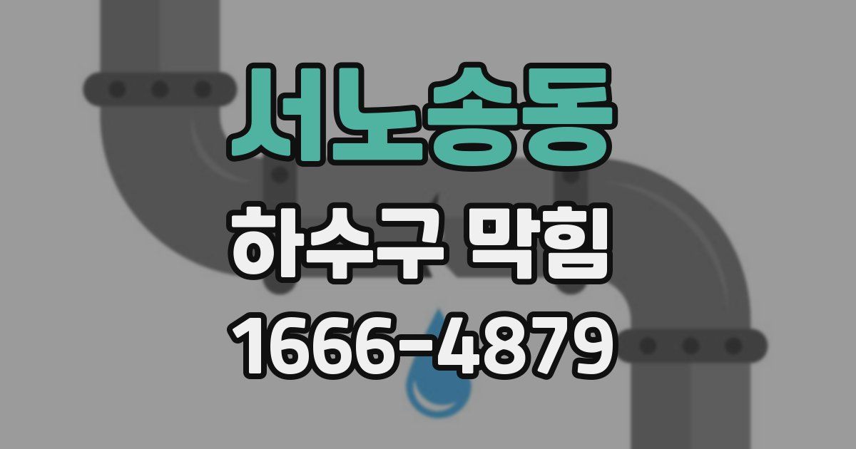 서노송동 하수구 막힘