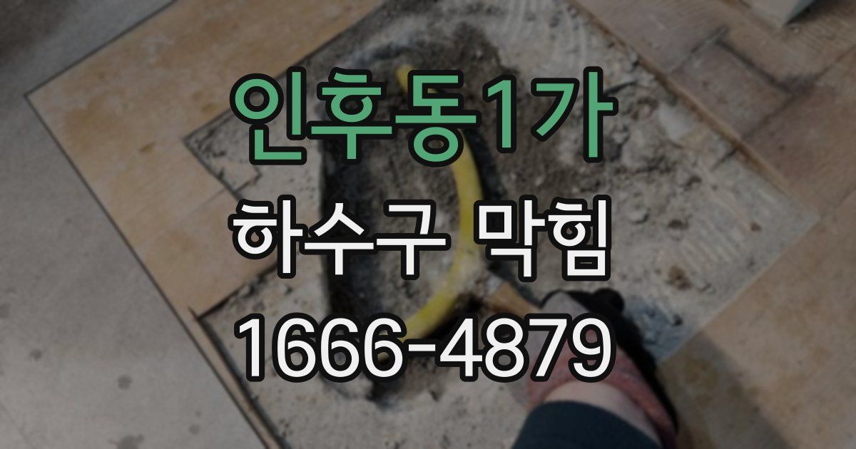 인후동1가 하수구 막힘