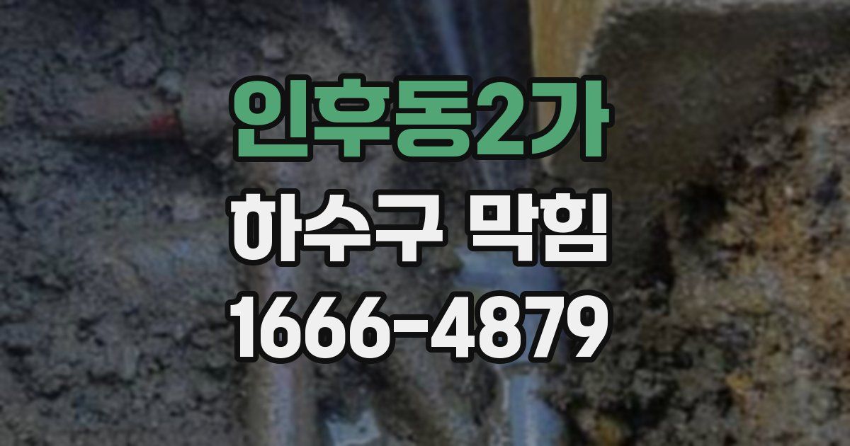 인후동2가 하수구 막힘