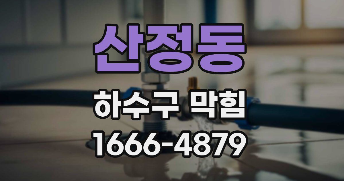 산정동 하수구 막힘