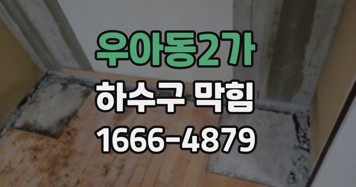 우아동2가 하수구 막힘