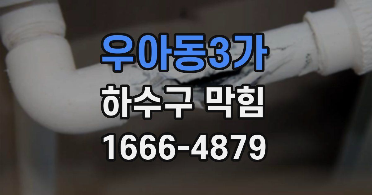 우아동3가 하수구 막힘