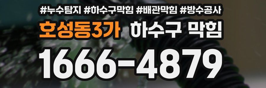 호성동3가 하수구 막힘