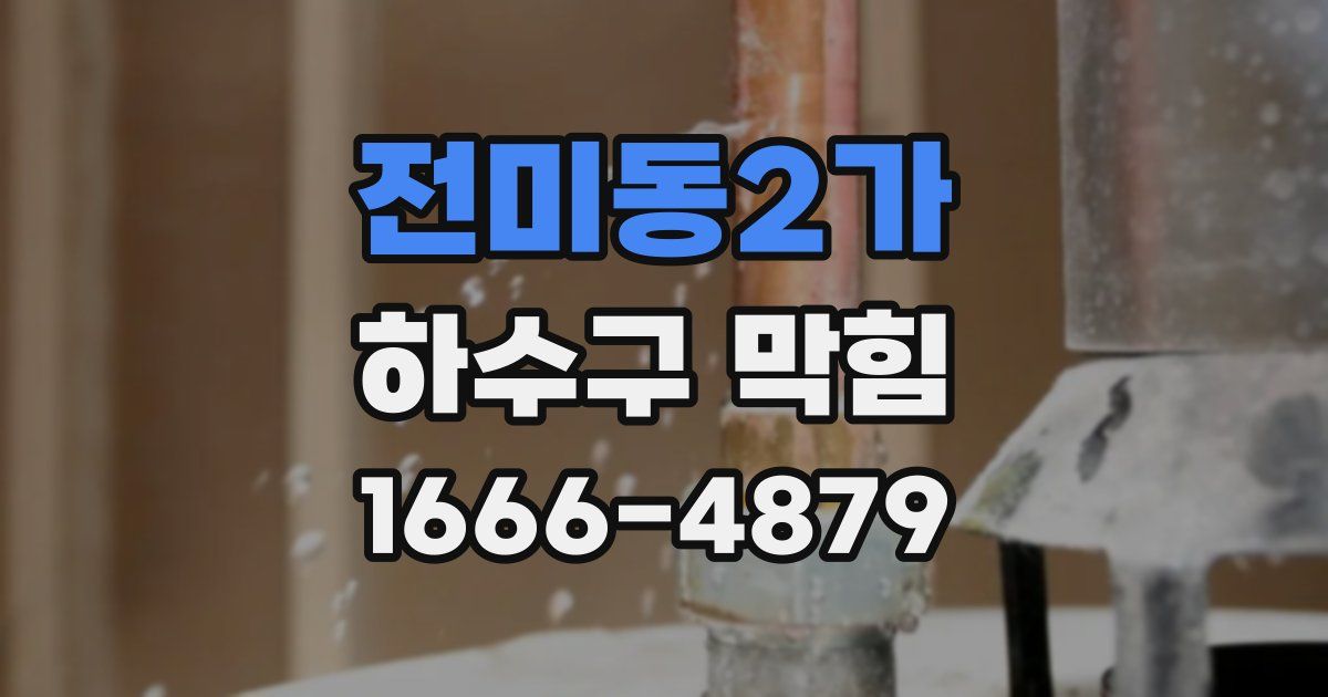 전미동2가 하수구 막힘