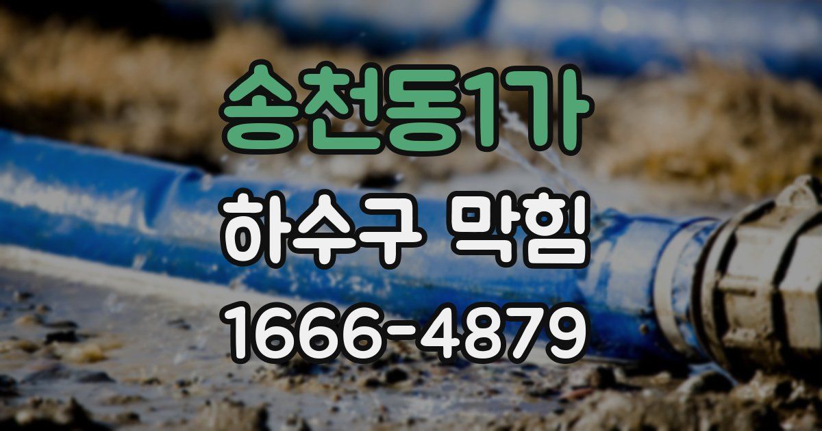 송천동1가 하수구 막힘