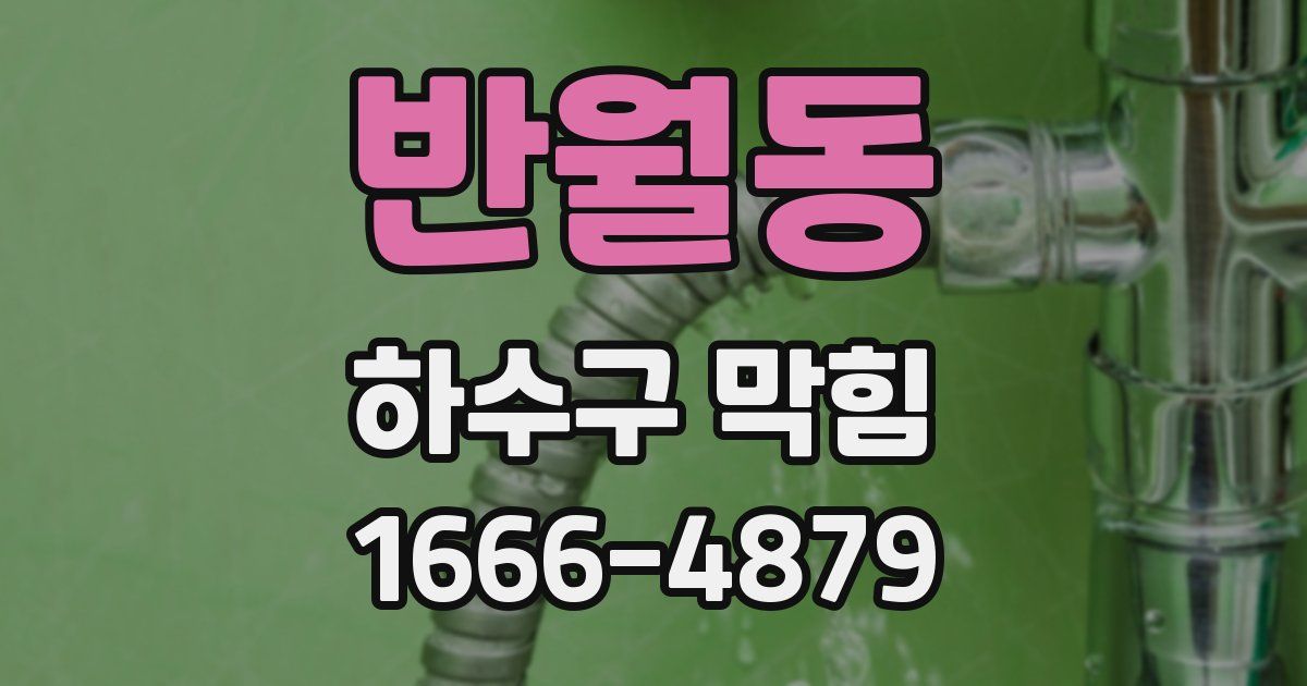 반월동 하수구 막힘