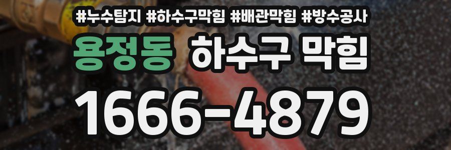 용정동 하수구 막힘