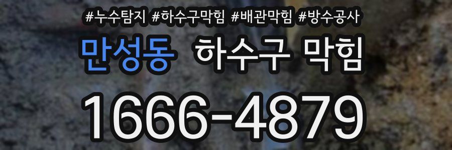 만성동 하수구 막힘