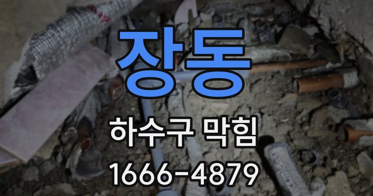 장동 하수구 막힘