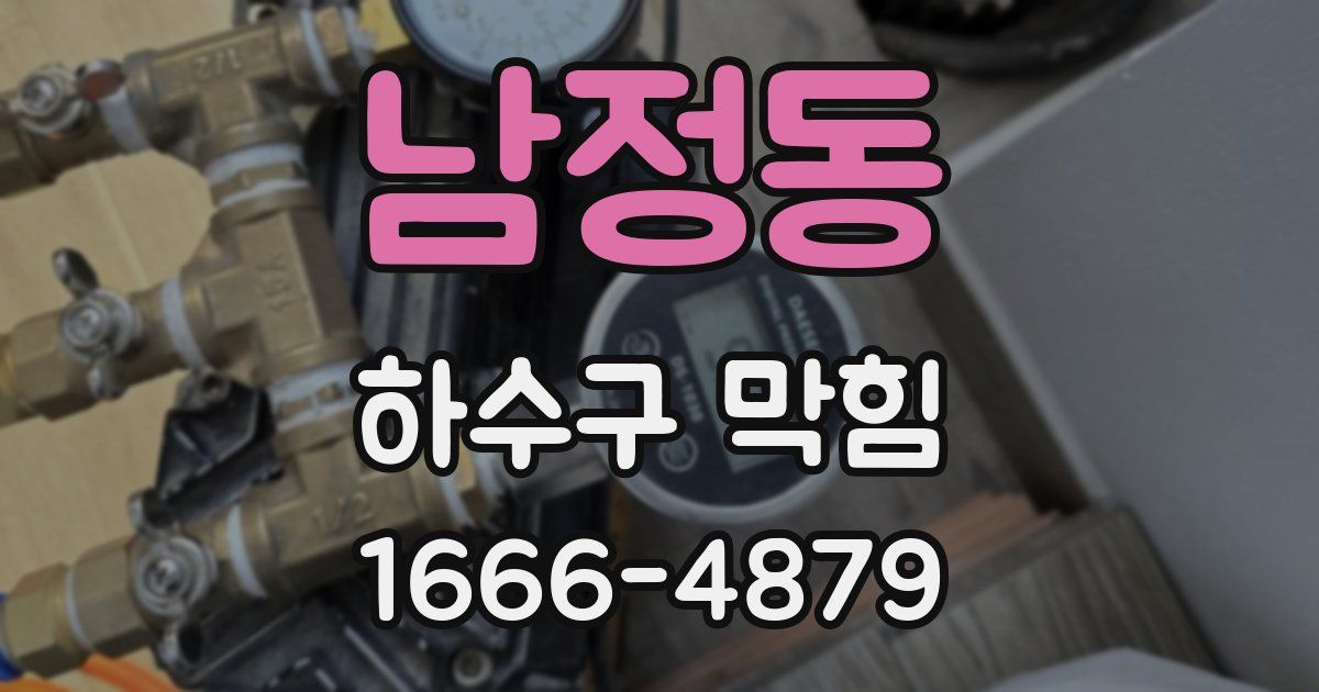남정동 하수구 막힘