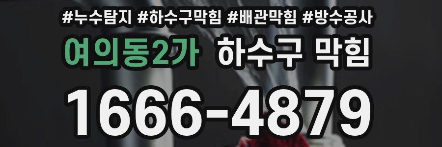 여의동2가 하수구 막힘