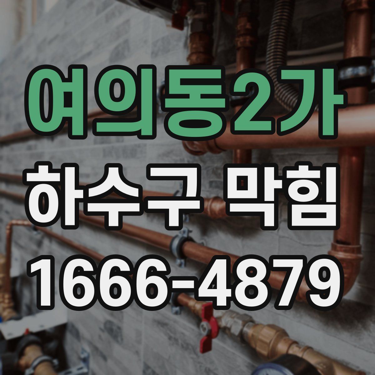 여의동2가 하수구 막힘