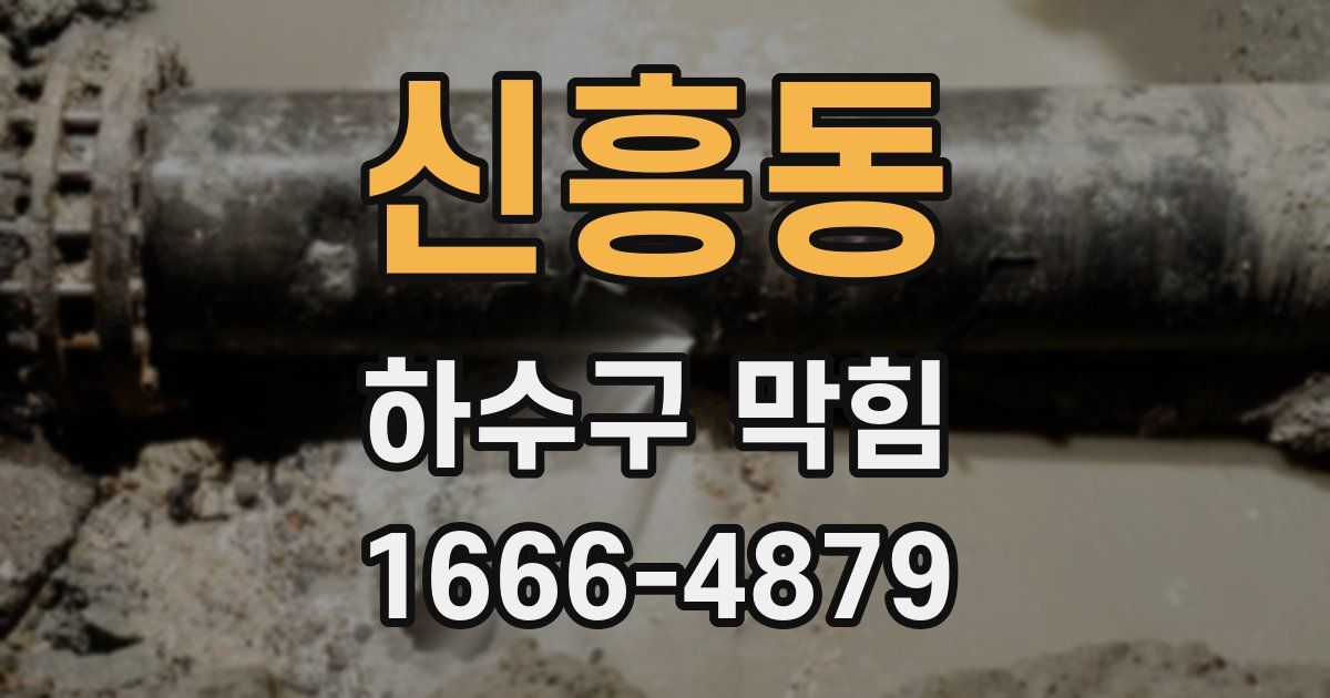 신흥동 하수구 막힘
