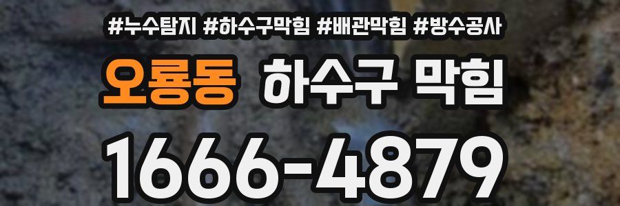 오룡동 하수구 막힘