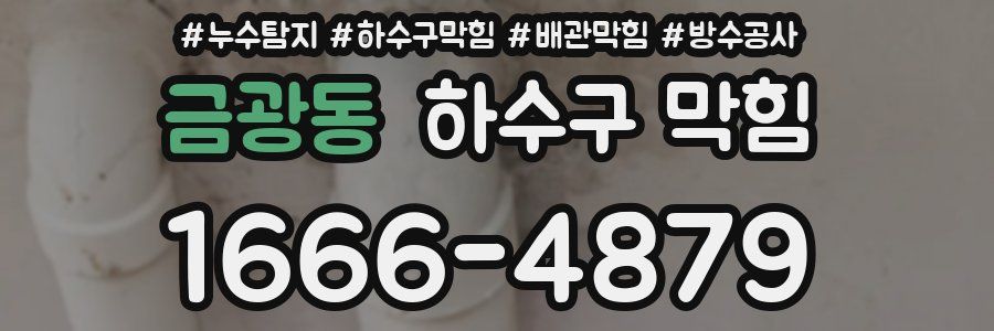 금광동 하수구 막힘