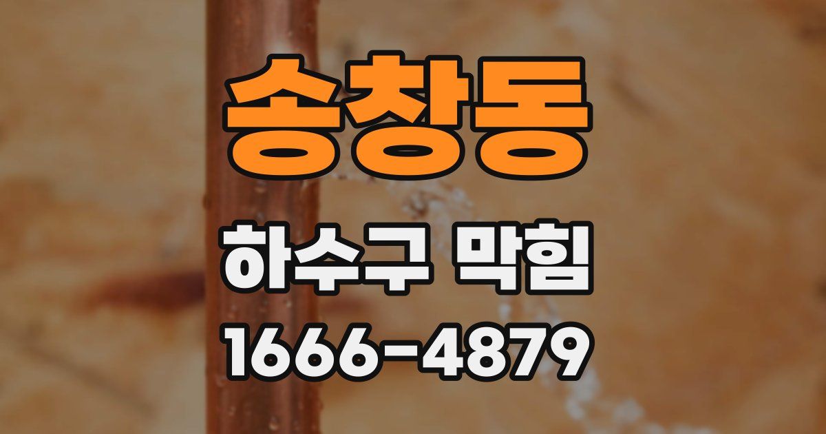 송창동 하수구 막힘
