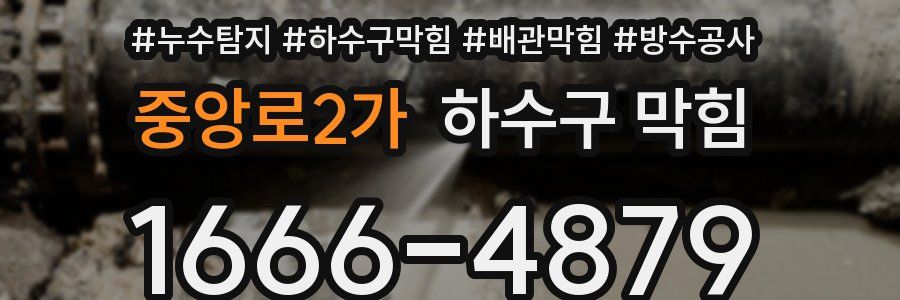 중앙로2가 하수구 막힘