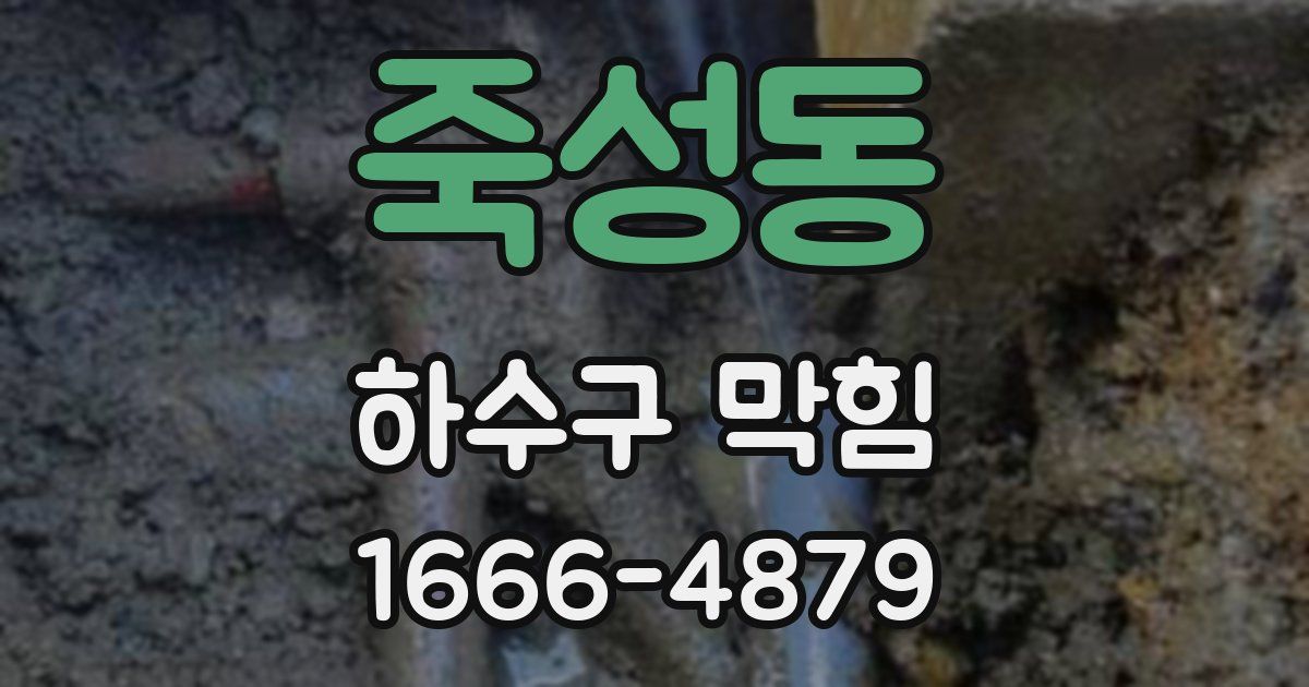 죽성동 하수구 막힘