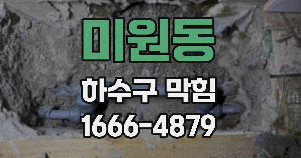 미원동 하수구 막힘