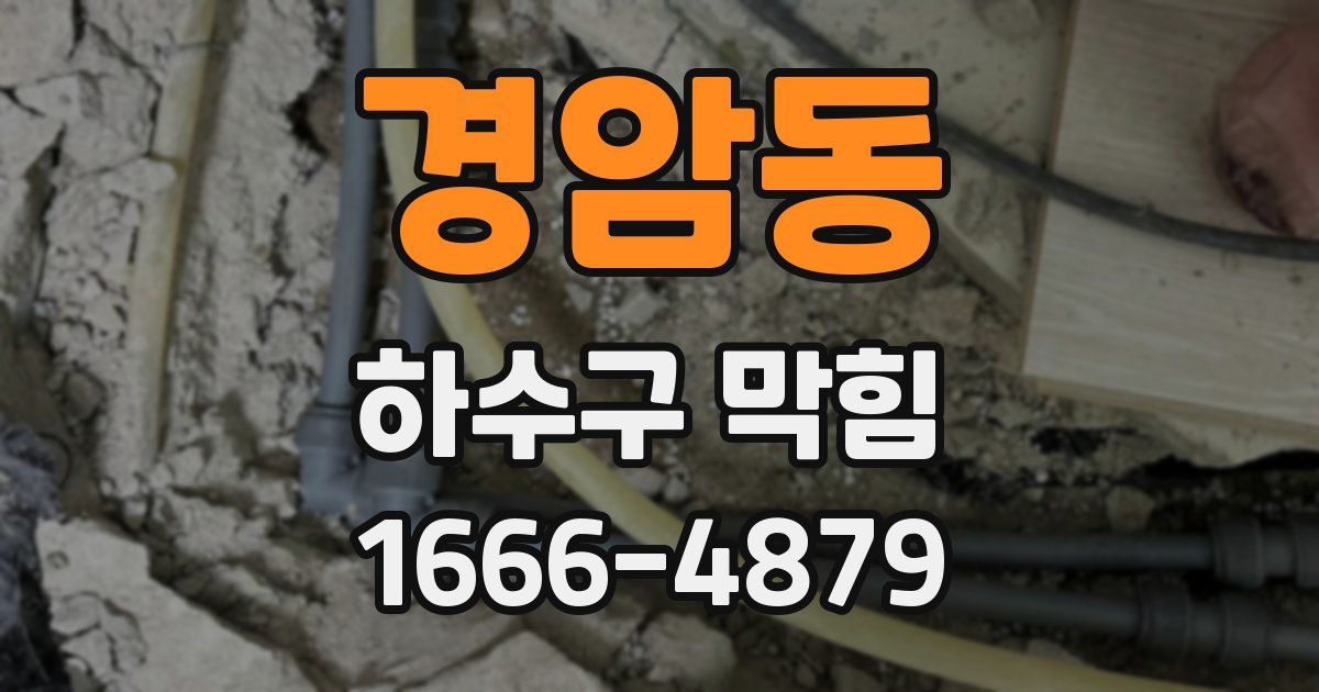 경암동 하수구 막힘