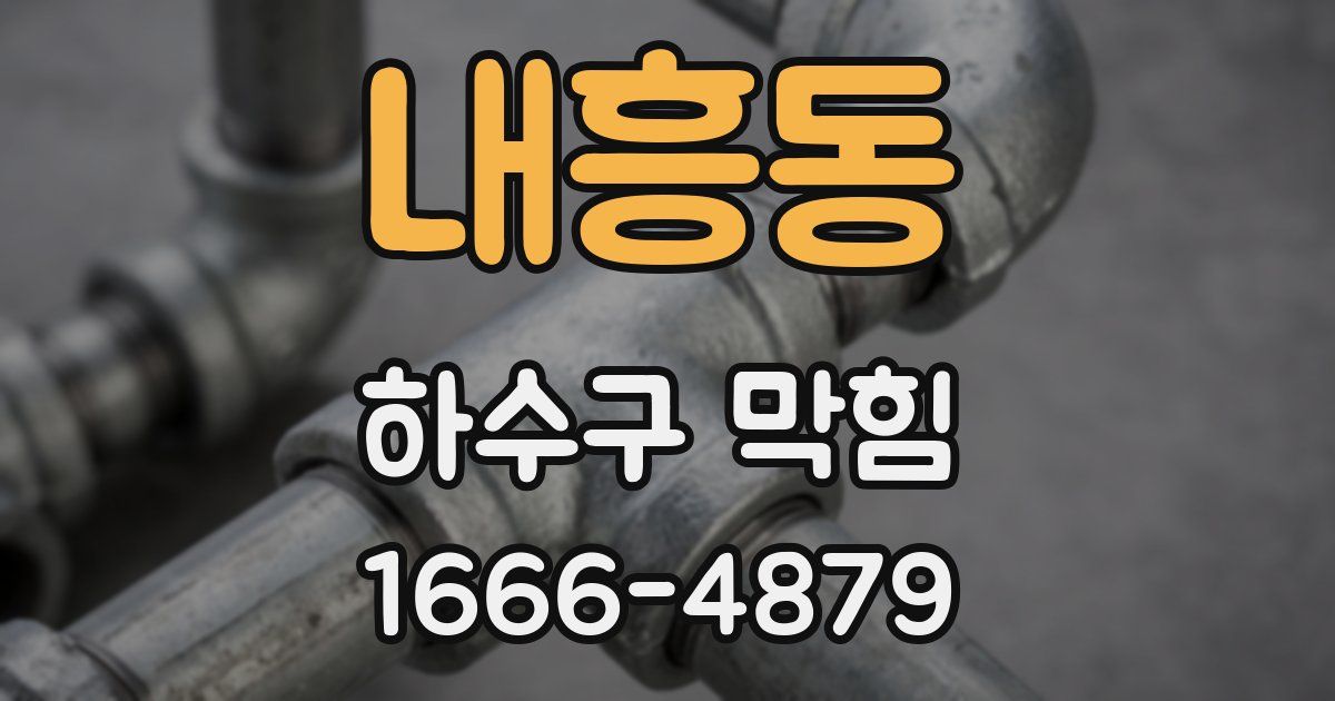 내흥동 하수구 막힘