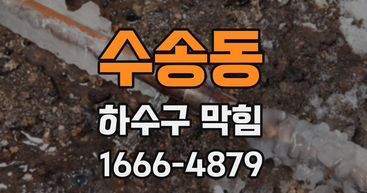 수송동 하수구 막힘